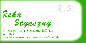 reka styaszny business card